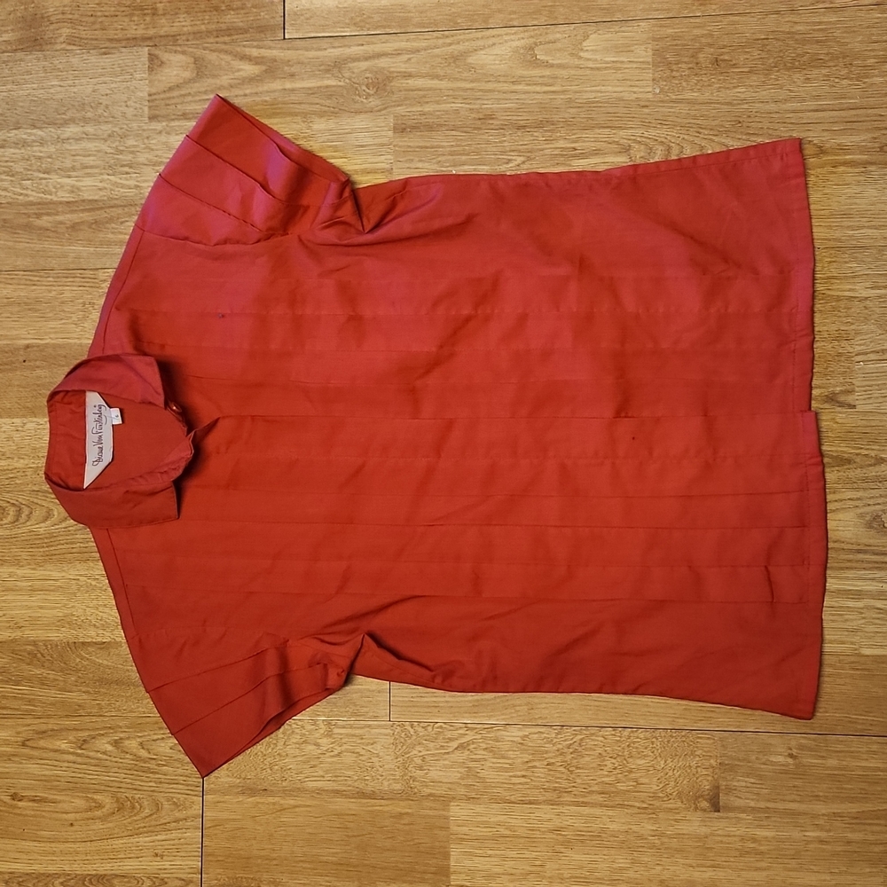 Vintage Diane von Furstenberg red blouse sz 6